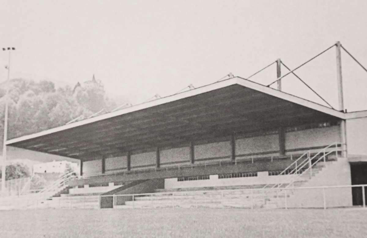 Das Stadion Kleinfeld in seinem Baujahr 1969 (Archivbild: SC Kriens).