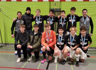 FC Sins/Dietwil C sind Vize-IFV-Hallenmeister