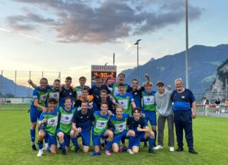 Erstfeld mit den ersten drei Punkten