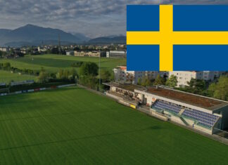 Cham: Team Base Camp der Schwedinnen bei der Women’s EURO 2025