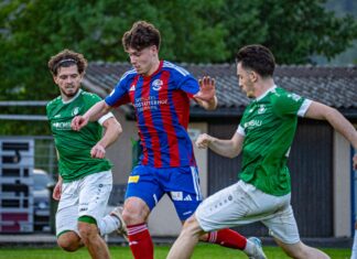 Brunnen mit Kampfansage gegen Abstieg