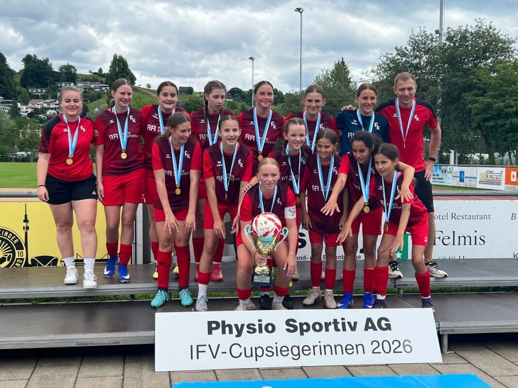Die Juniorinnen FF-14 9er liessen sich von der Siegesstimmung anstecken