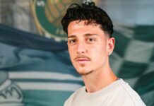 Neuer Offensivspieler: Albin Krasniqi wechselt zum SC Kriens Portrait of a young man with dark wavy hair, light facial hair, wearing a pale sweatshirt, looking at the camera.